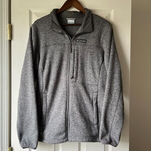 Columbia 1/4 Zip Sweater Gray - Men's Size Medium